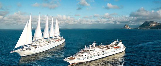 Yates de diferentes estilos, Windstar Cruises. SoloCruceros.co