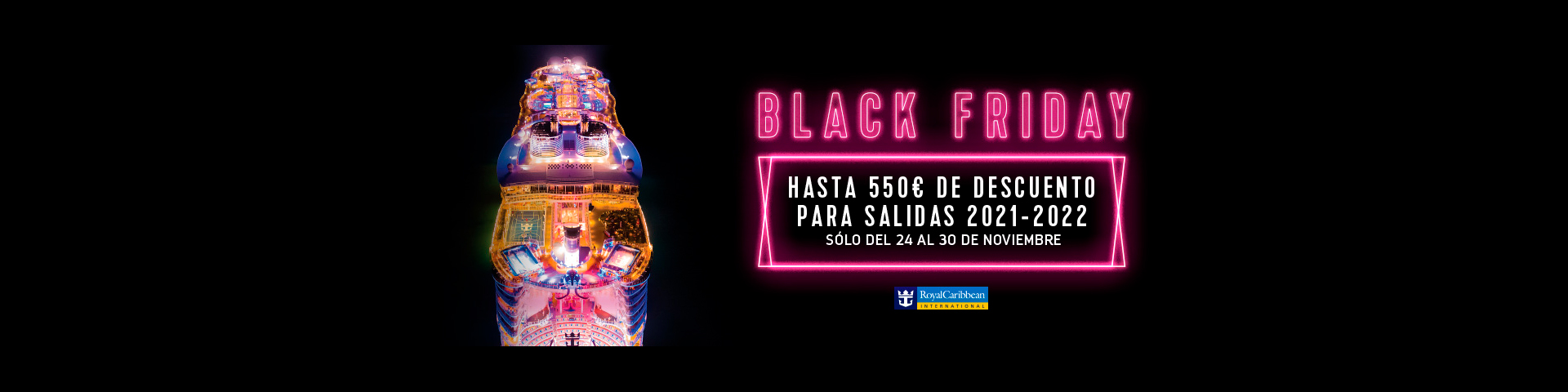 Cruceros en promoción Black Friday. SoloCruceros.co