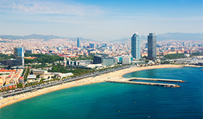 Vista aérea de Barcelona, La Barceloneta. SoloCruceros.com